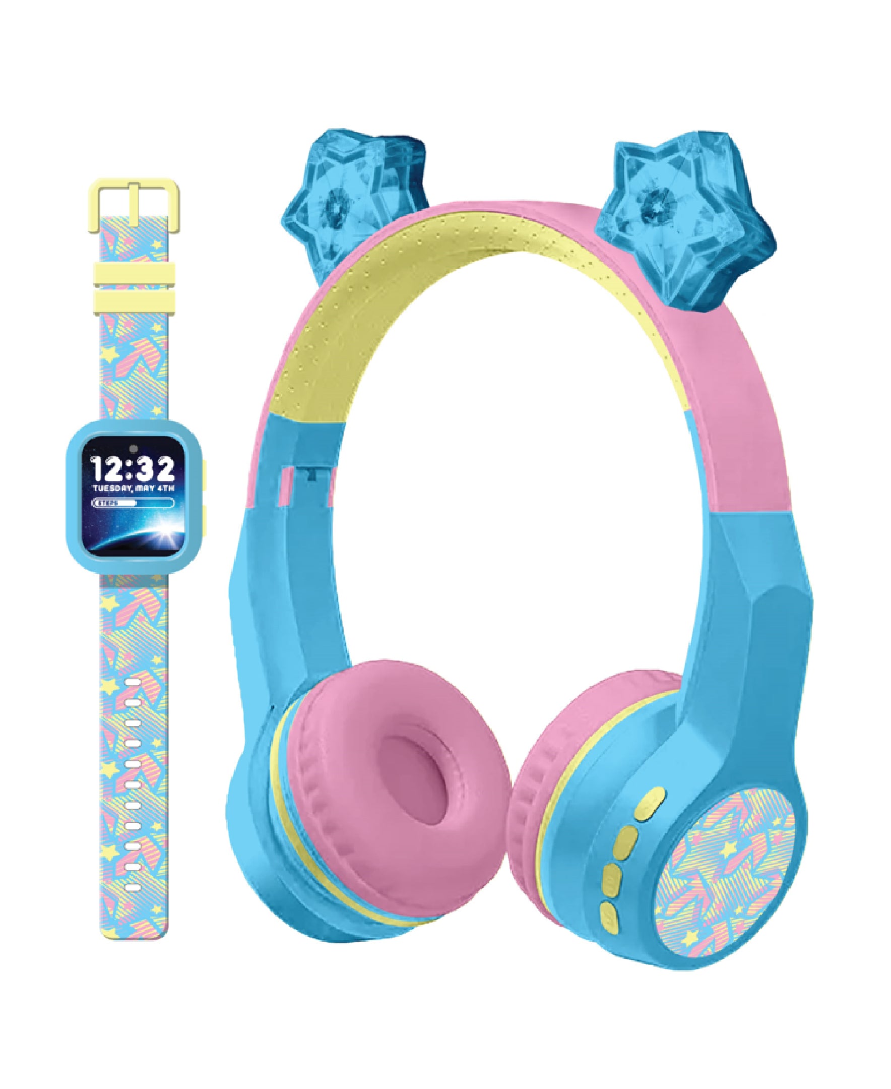 PlayZoom Girl V3 Lt. Blue Star W/ Bluetooth Headphone Set