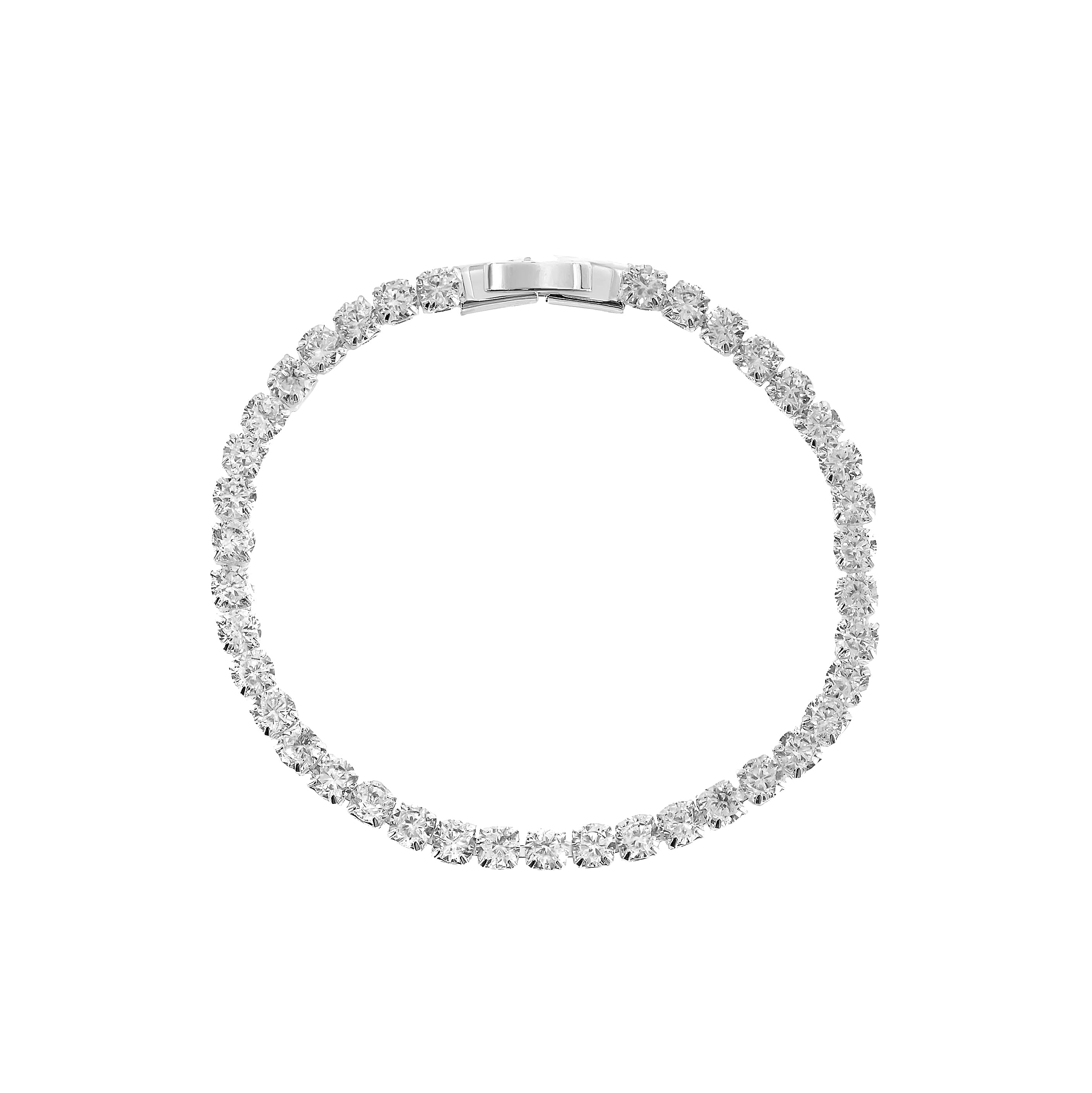 Danecraft Cubic Zirconia Tennis Bracelet & Earrings Set