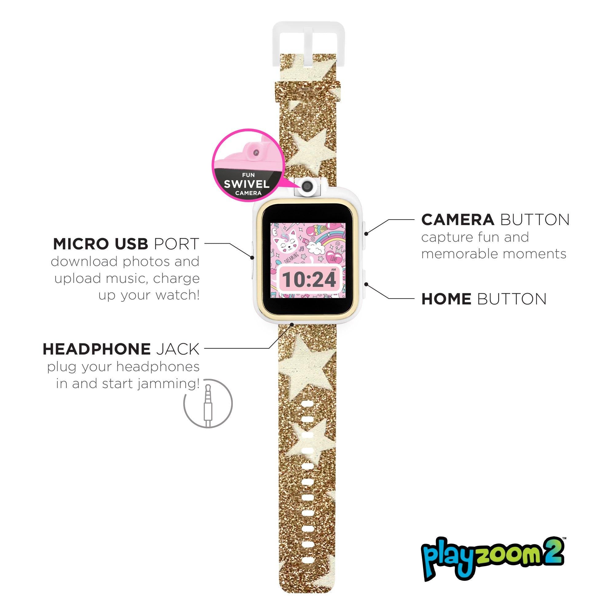 PlayZoom 2 Kids Smartwatch: Gold Star Print affordable smart watch