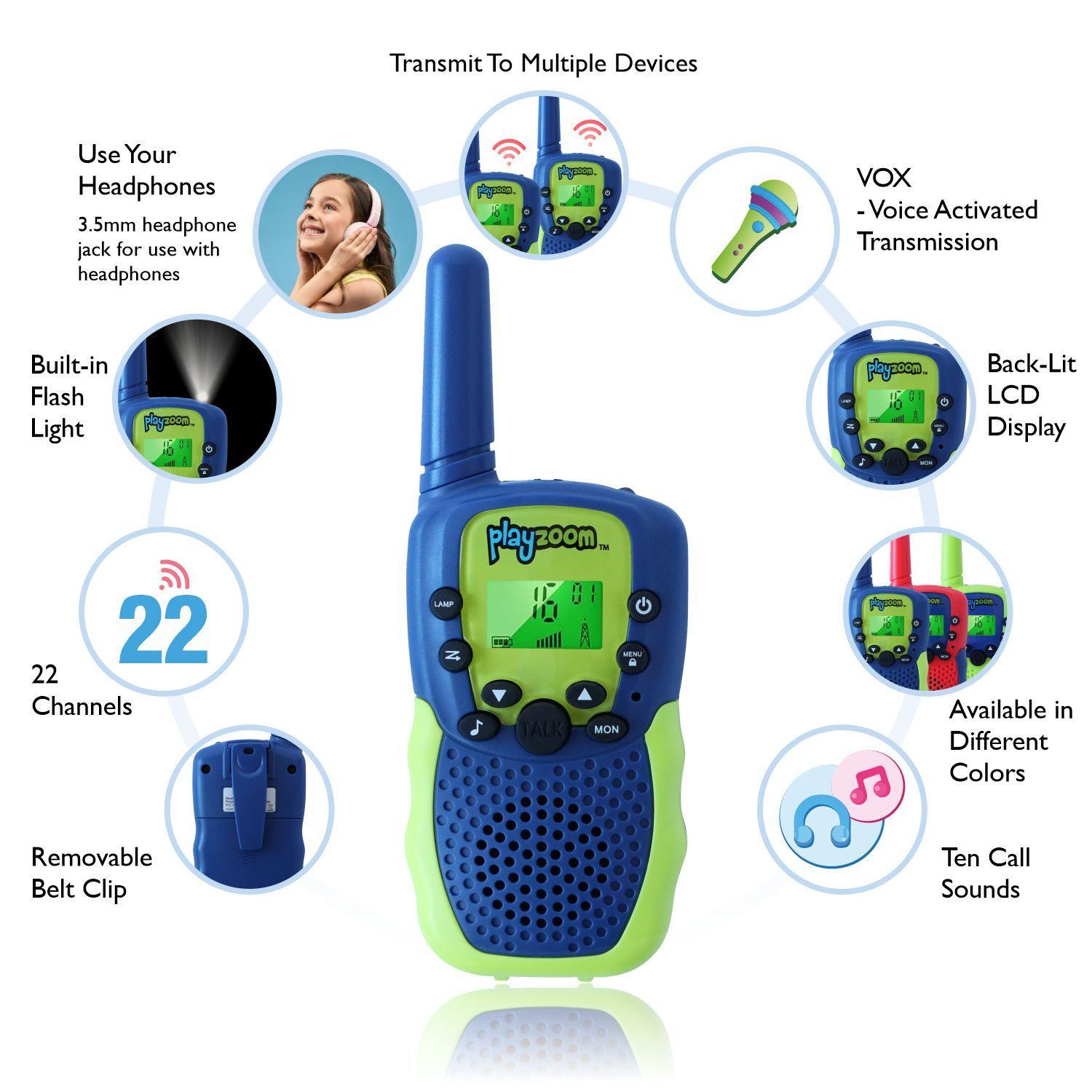 PlayZoom Walkie Talkies 2 pack, Green affordable Walkie Talkies