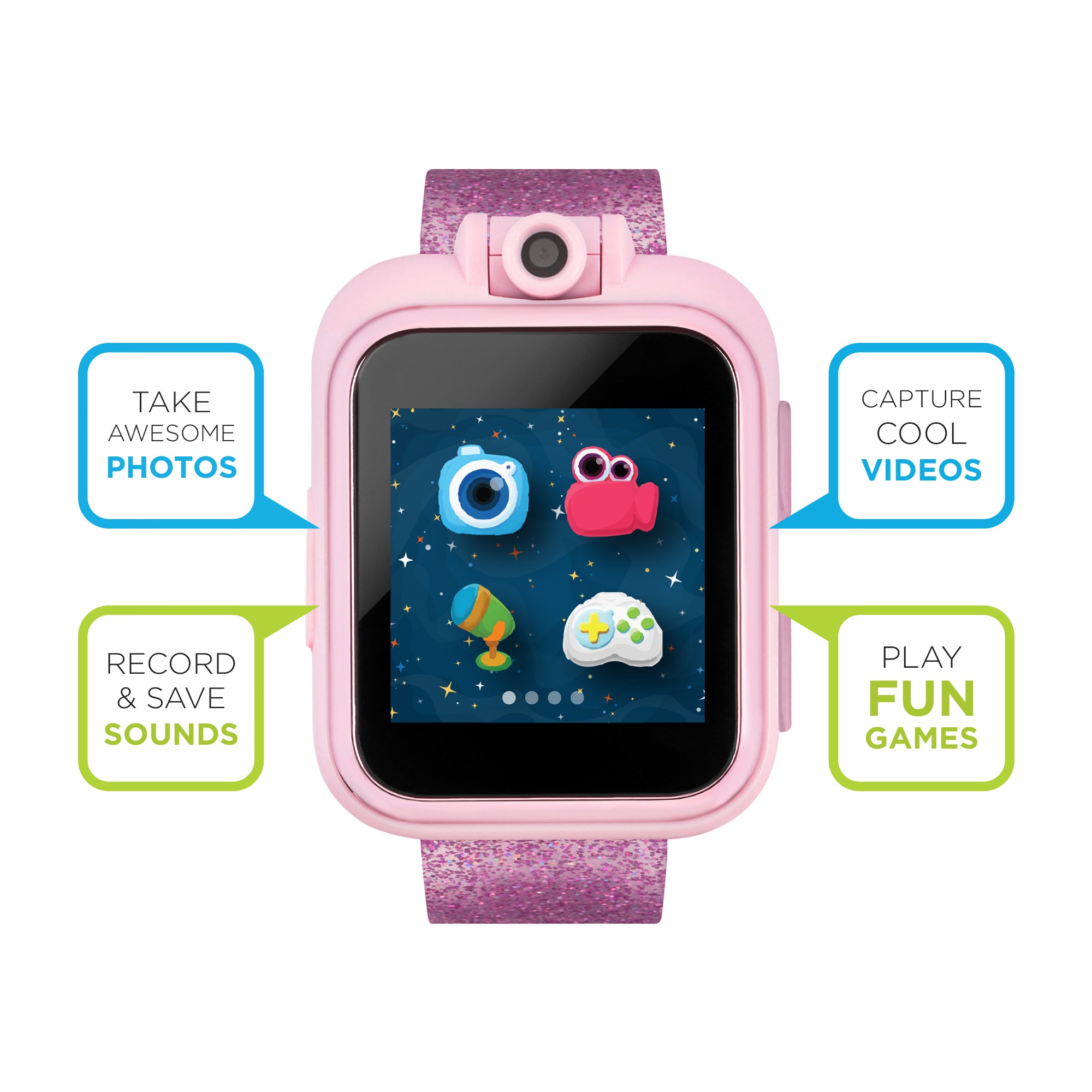 PlayZoom Smartwatch for Kids: Pink Glitter affordable smart watch